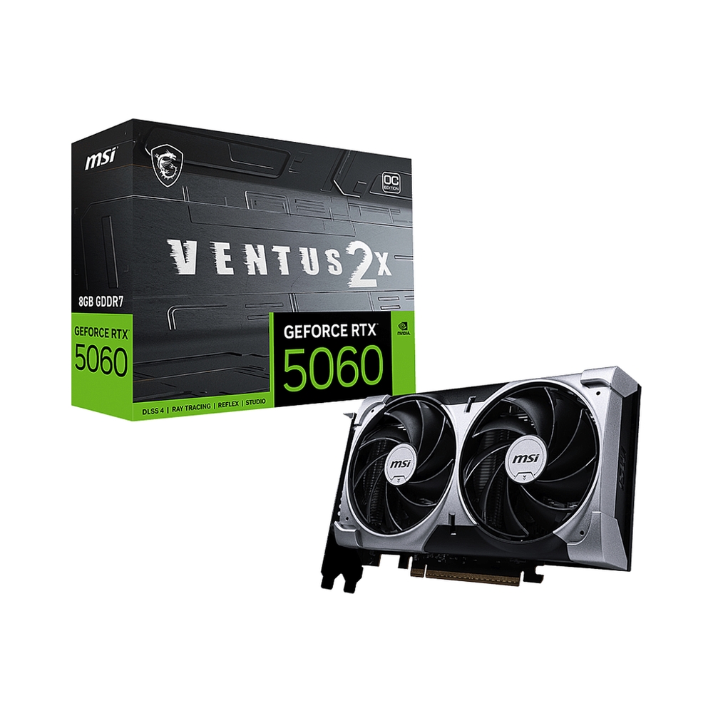 Видеокарта MSI GeForce RTX 5060 VENTUS 2X OC [RTX 5060 8G VENTUS 2X OC] — KSKSHOP.RU