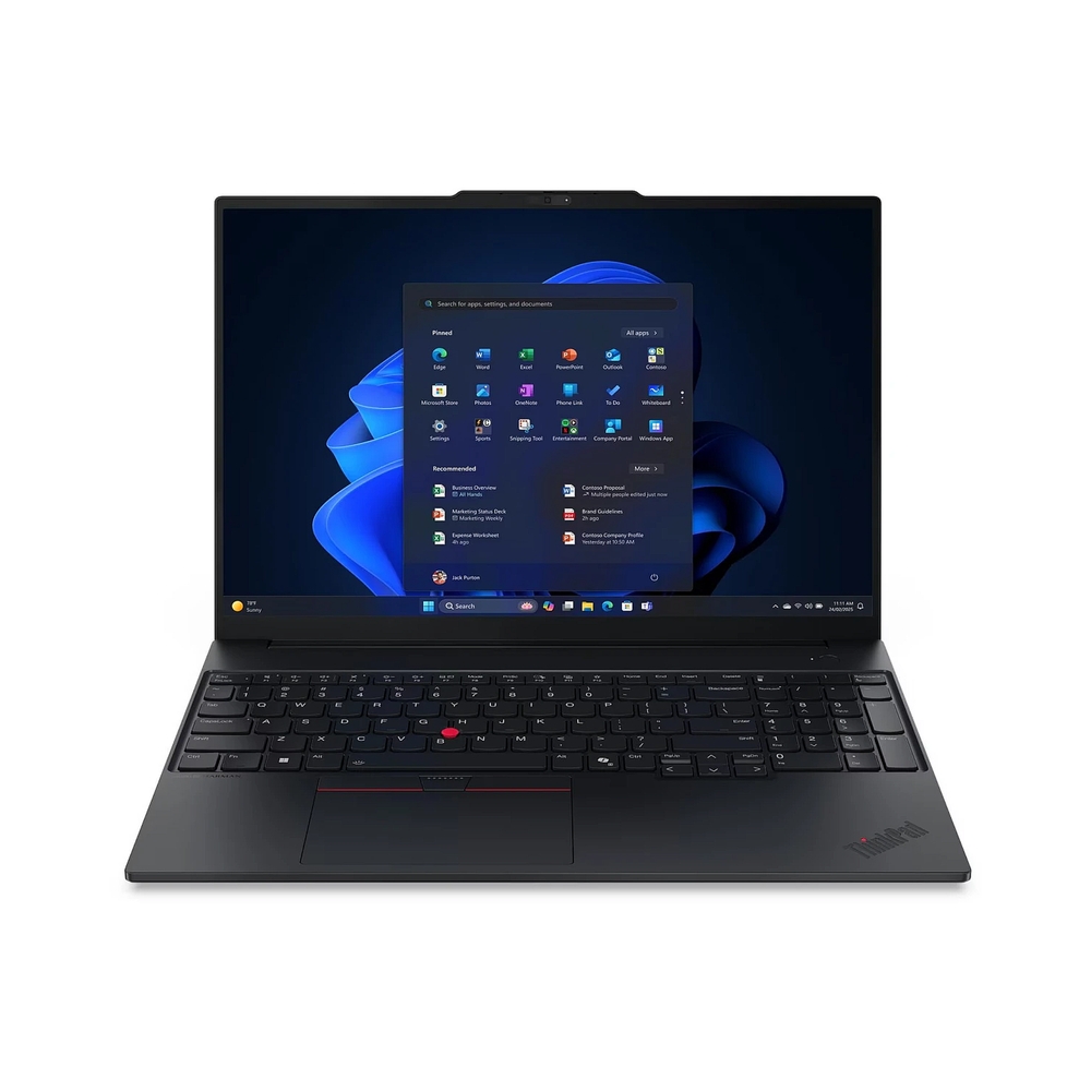 Ноутбук Lenovo ThinkPad E16 Gen 3 16" WUXGA (1920x1200) IPS 300N, Ultra 5 226V, 1x16GB SODIMM DDR5-5600, 512GB SSD M.2, Arc 140T, WiFi6E, BT, TPM2, FPR, FHD+IR Cam, 48Wh, 65W USB-C, NoOS, 1Y, 1.63kg — KSKSHOP.RU