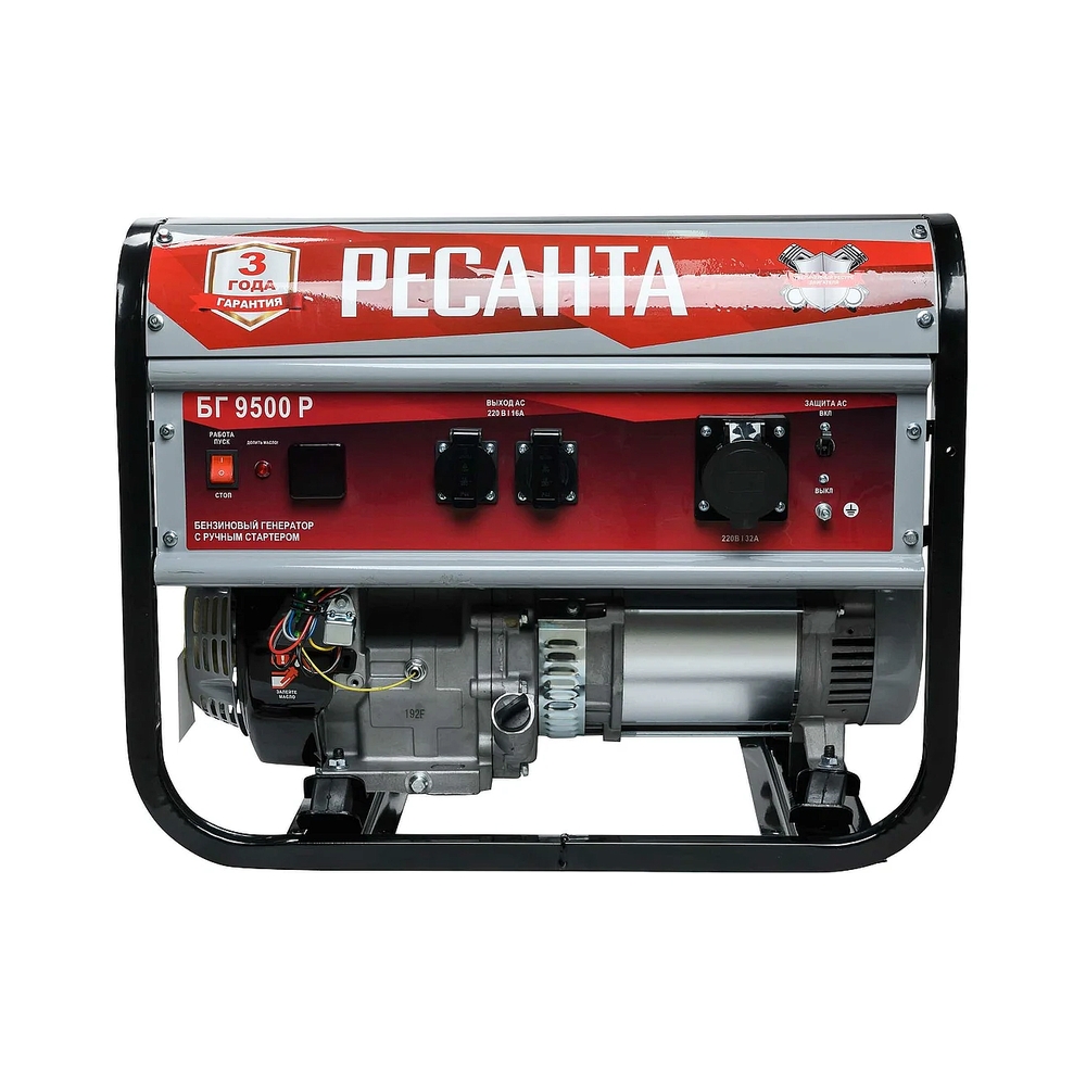 Электрогенератор бензиновый Ресанта БГ 9500 Р 8 кВт, 76 дБ, 79.5 кг — KSKSHOP.RU
