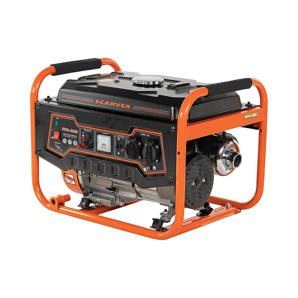 Электрогенератор бензиновый Carver PPG-3600, 2.8 кВт, 67 дБ, 40 кг — KSKSHOP.RU