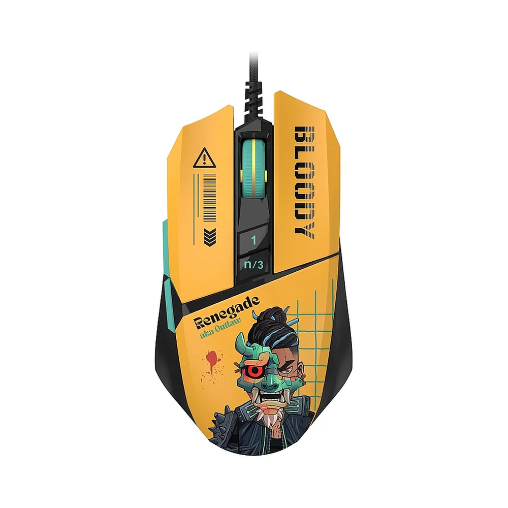 Мышь проводная A4Tech Bloody W63 Max Renegade, желтый — KSKSHOP.RU