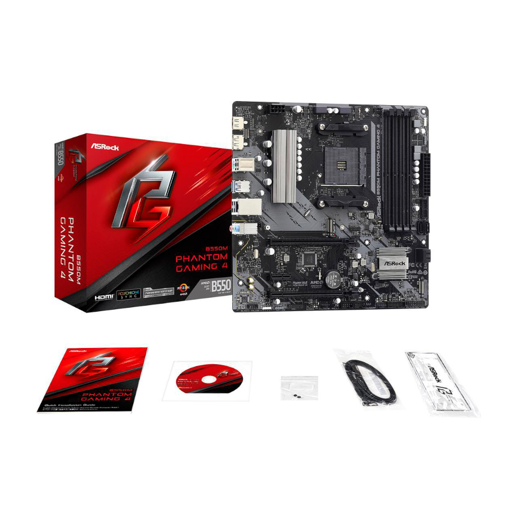 Материнская плата ASRock B550M Phantom Gaming 4 — KSKSHOP.RU