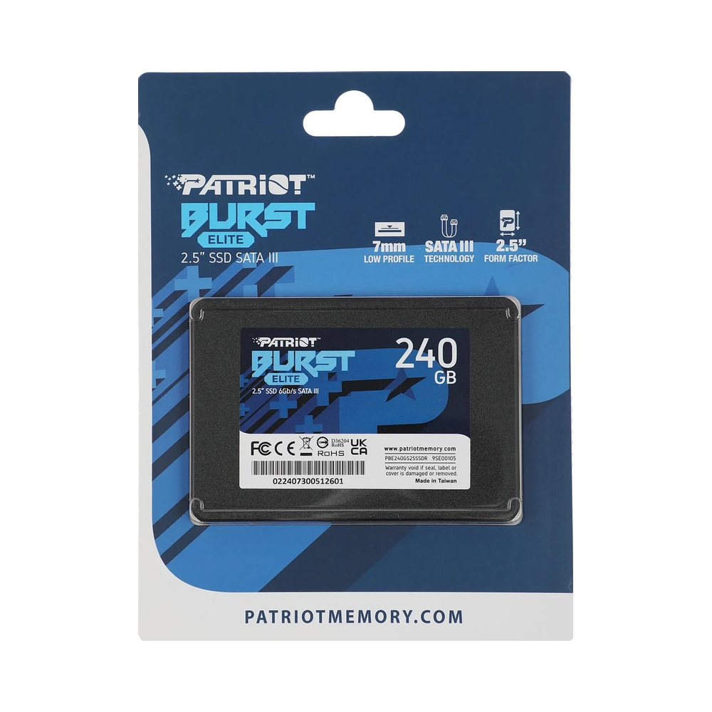 Накопитель SSD Patriot BURST 240GB [PBE240GS25SSDR] 2.5" — KSKSHOP.RU