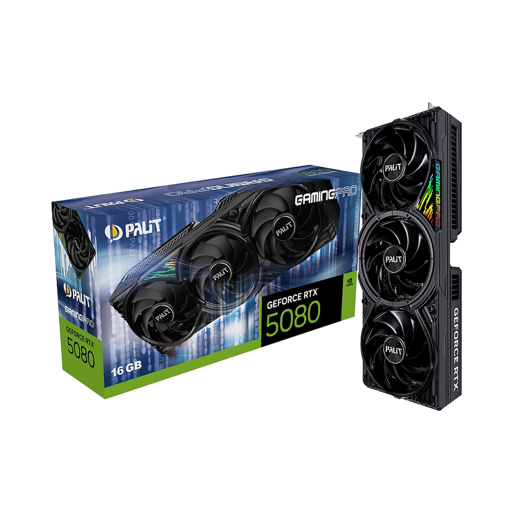 Видеокарта Palit GeForce RTX 5080 GamingPro [NE75080019T2-GB2031A] — KSKSHOP.RU