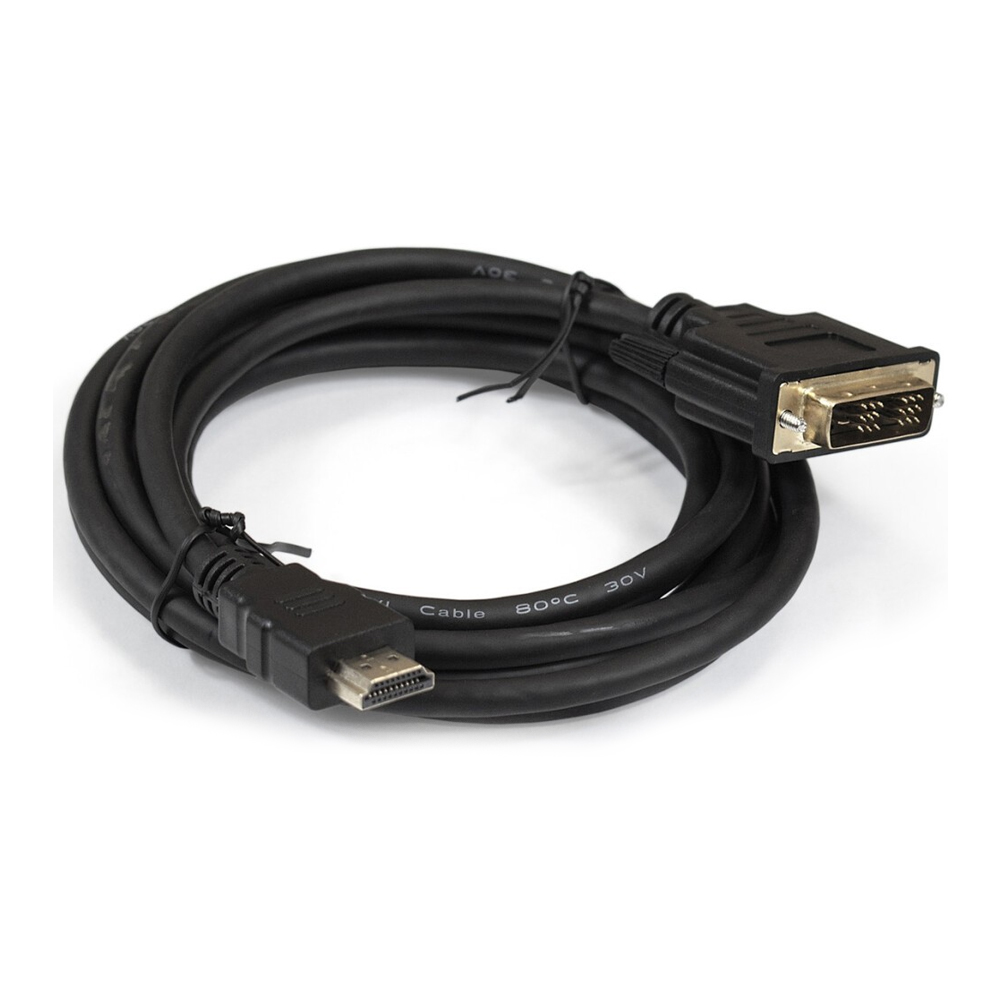 Кабель Exegate EX284907RUS  HDMI-DVI ExeGate EX-CC-HDMIM-DVIM-3.0 (19M/25M, dual link, 3м, 2 фильтра, позолоченные контакты) — KSKSHOP.RU