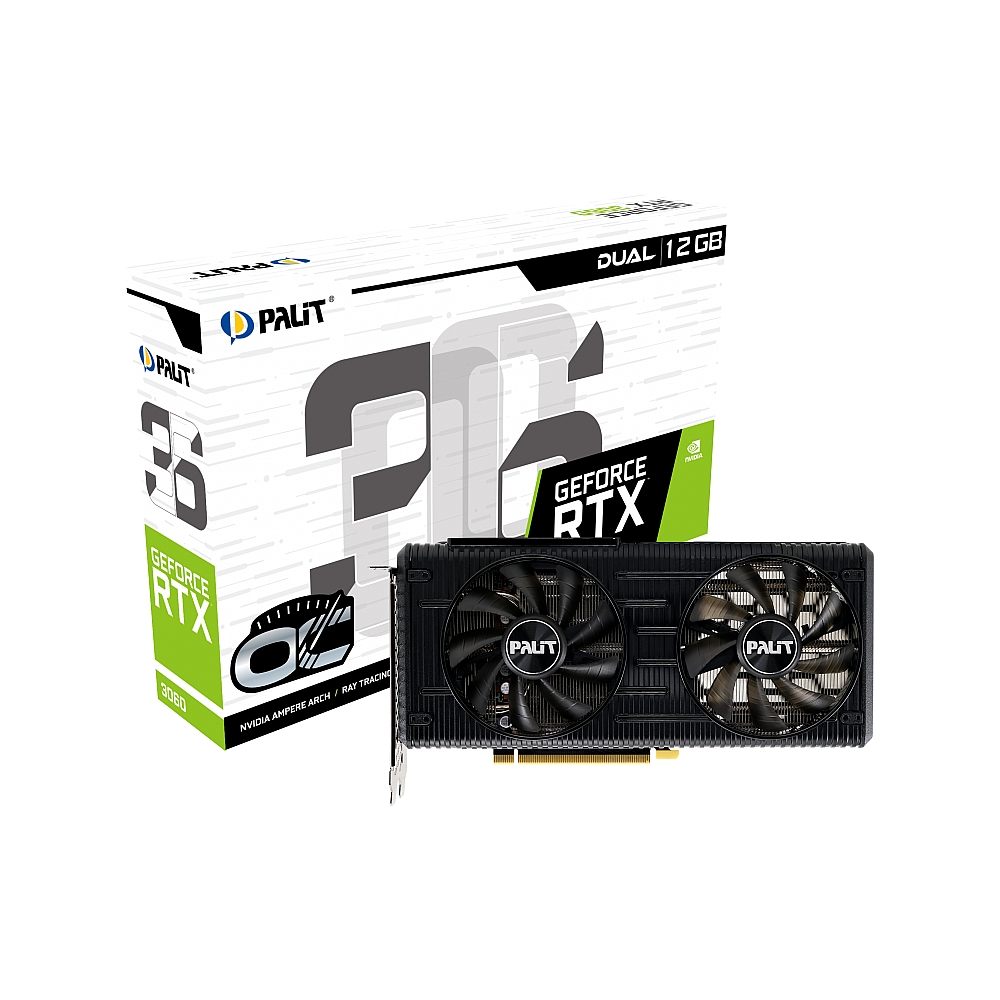 Видеокарта Palit GeForce RTX 3060 12Gb Dual OC (LHR) [NE63060T19K9-190AD] — KSKSHOP.RU