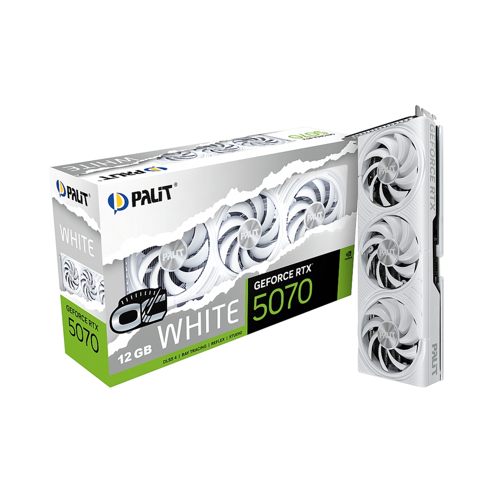 Видеокарта Palit GeForce RTX 5070 White OC [NE75070U19K9-GB2050W] — KSKSHOP.RU