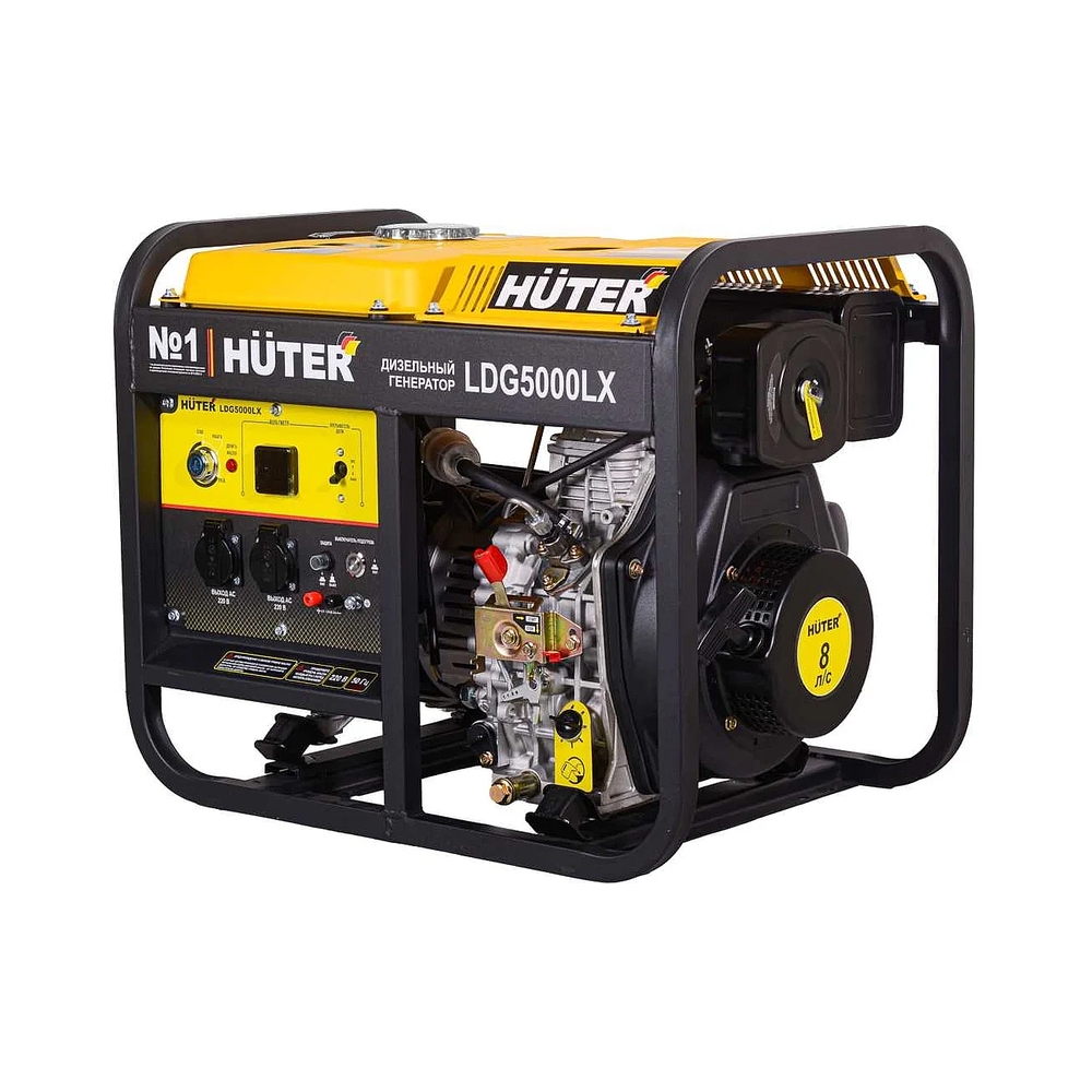 Электрогенератор дизельный Huter LDG 5000LX, 3.3 кВт, 82 дБ, 79 кг — KSKSHOP.RU