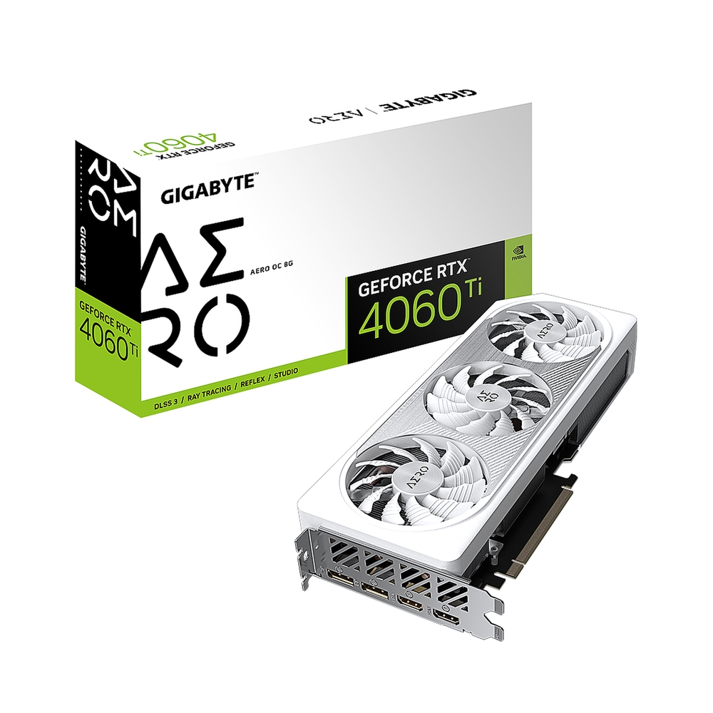 Видеокарта GIGABYTE GeForce RTX 4060 Ti AERO OC [GV-N406TAERO OC-8GD] — KSKSHOP.RU