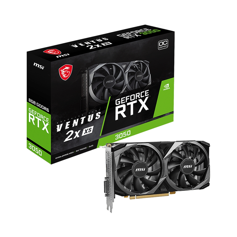 Видеокарта MSI GeForce RTX 3050 VENTUS 2X XS OC [RTX 3050 VENTUS 2X XS 8G OC] — KSKSHOP.RU
