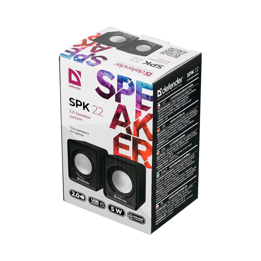 Колонки Defender SPK-22 черный — KSKSHOP.RU