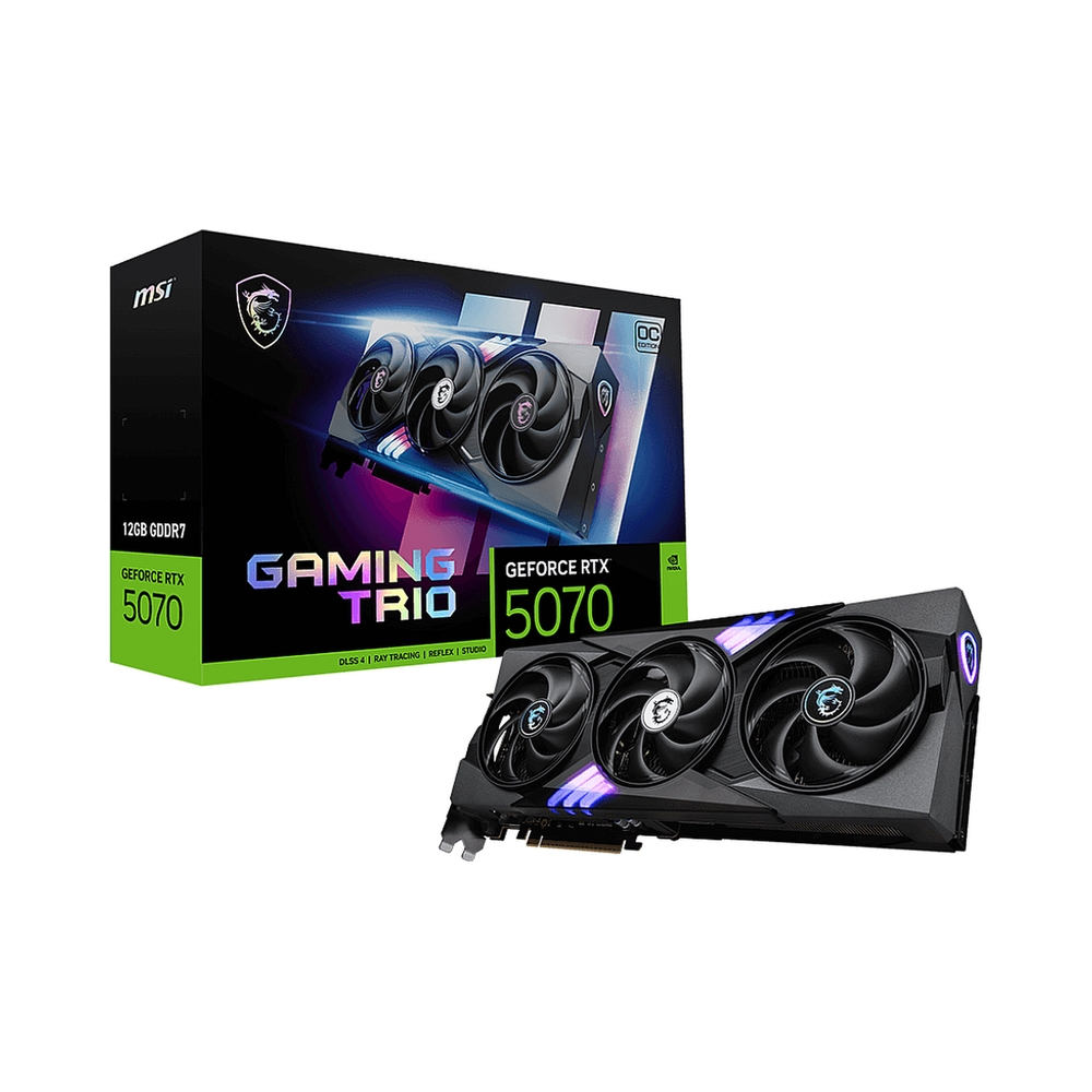 Видеокарта MSI GeForce RTX 5070 GAMING TRIO OC [RTX 5070 12G GAMING TRIO OC] — KSKSHOP.RU