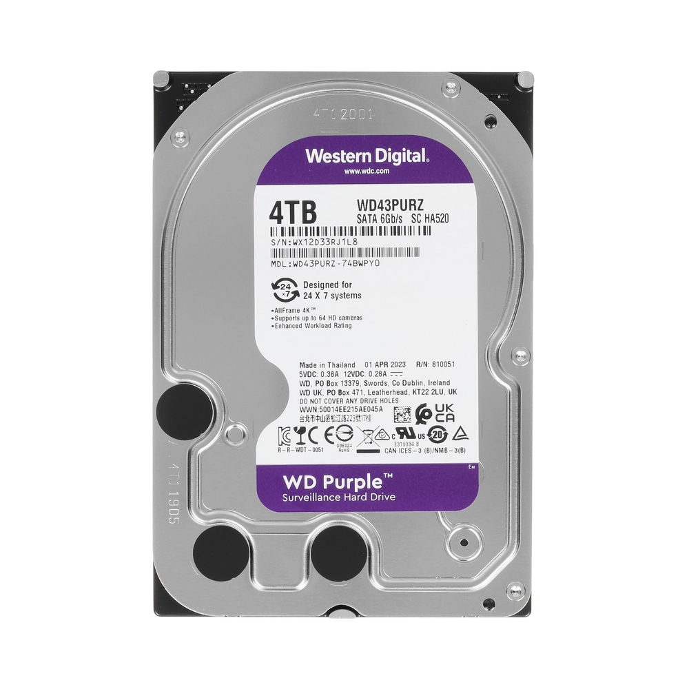 Жесткий диск WD Purple Surveillance [WD43PURZ] 4TB — KSKSHOP.RU