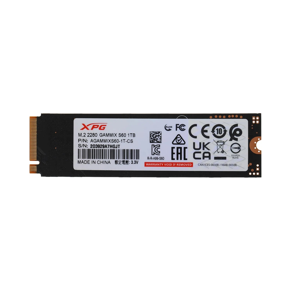 Накопитель SSD ADATA XPG GAMMIX S60 [AGAMMIXS60-1T-CS] 1Tb — KSKSHOP.RU