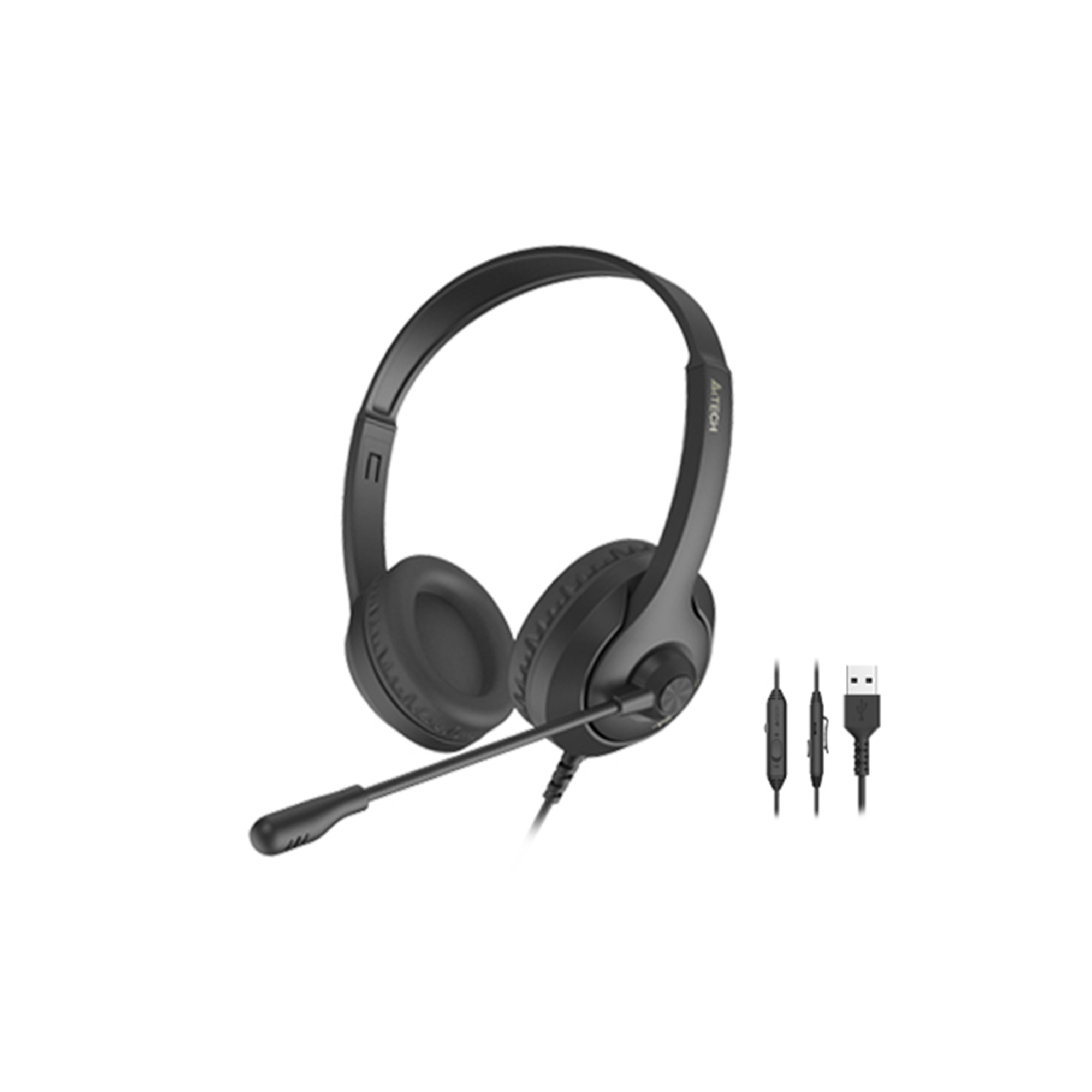 Наушники с микрофоном A4Tech Fstyler FH100U черный — KSKSHOP.RU
