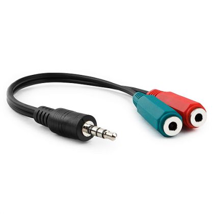 Кабель аудио-разветвитель 3.5 Jack(П) - 2х3.5 Jack(М) 0.2m — KSKSHOP.RU