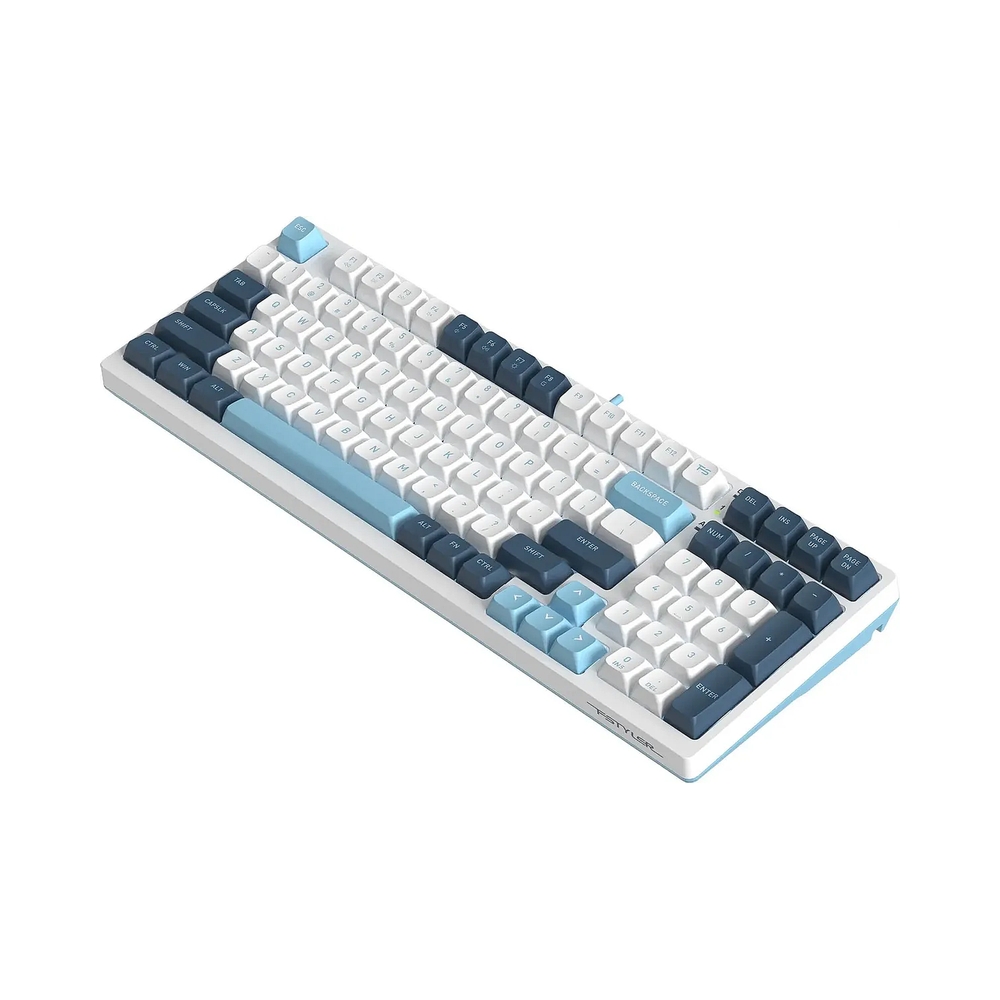 Клавиатура механическая A4Tech Fstyler FS300, белый/синий — KSKSHOP.RU