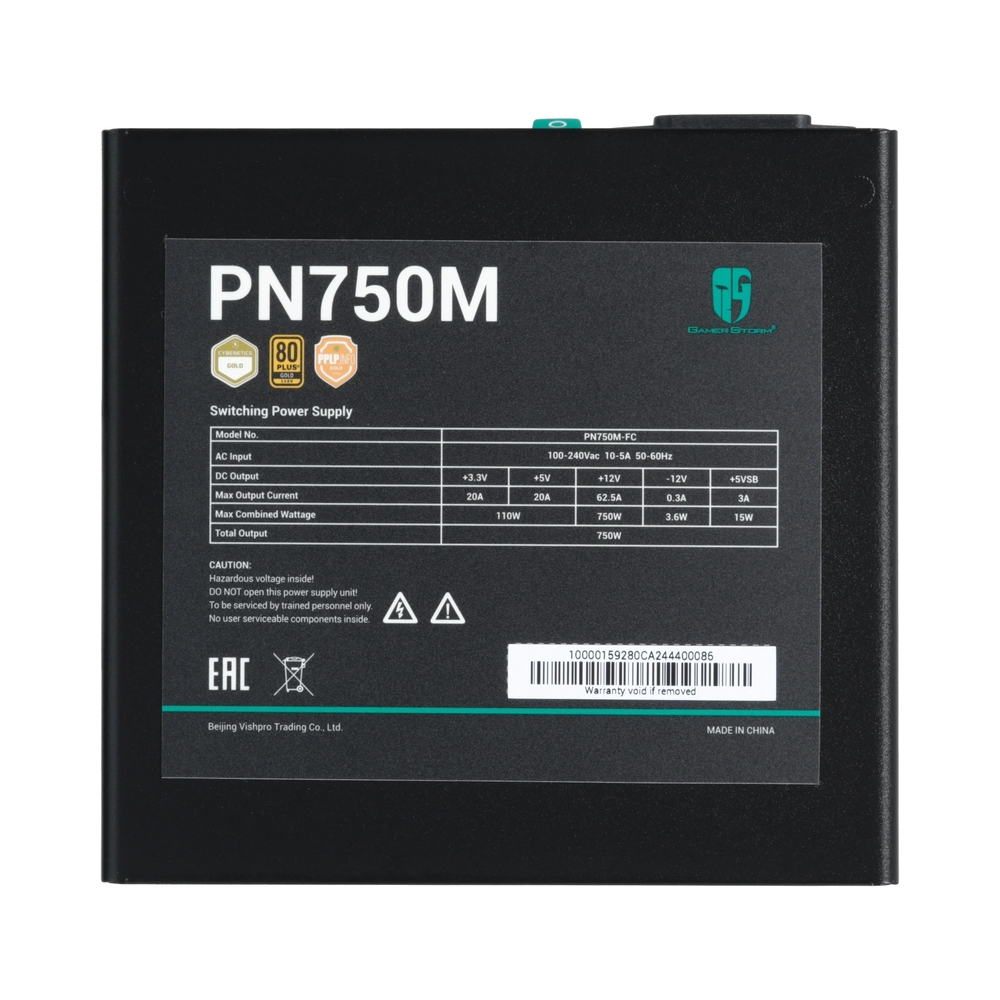 Блок питания DEEPCOOL GamerStorm PN750M [R-PN750M-FC0B-WGEU] 750W — KSKSHOP.RU
