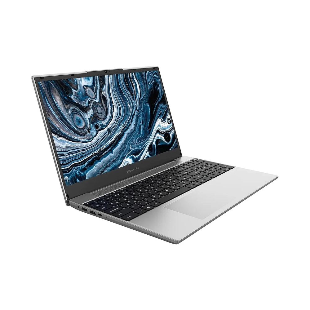 Ноутбук Digma Pro Breve серебристый DN15R5-ADXW09 Ryzen 5 7430U 16Gb SSD512Gb AMD Radeon 15.6" IPS FHD (1920x1080) Windows 11 Professional WiFi BT Cam 4500mAh — KSKSHOP.RU