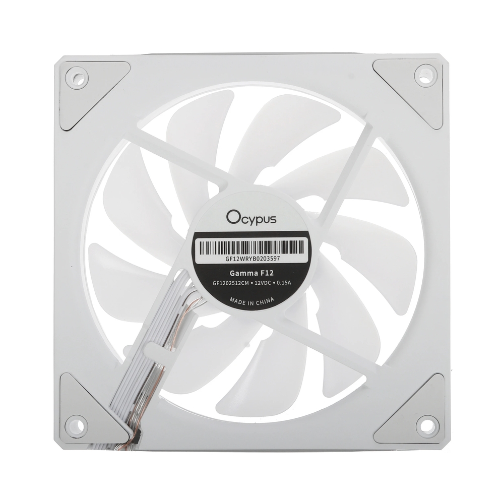 Реверсный вентилятор Ocypus Gamma F12 WH ARGB [Gamma-F12-WH1AM01X-GL], белый — KSKSHOP.RU