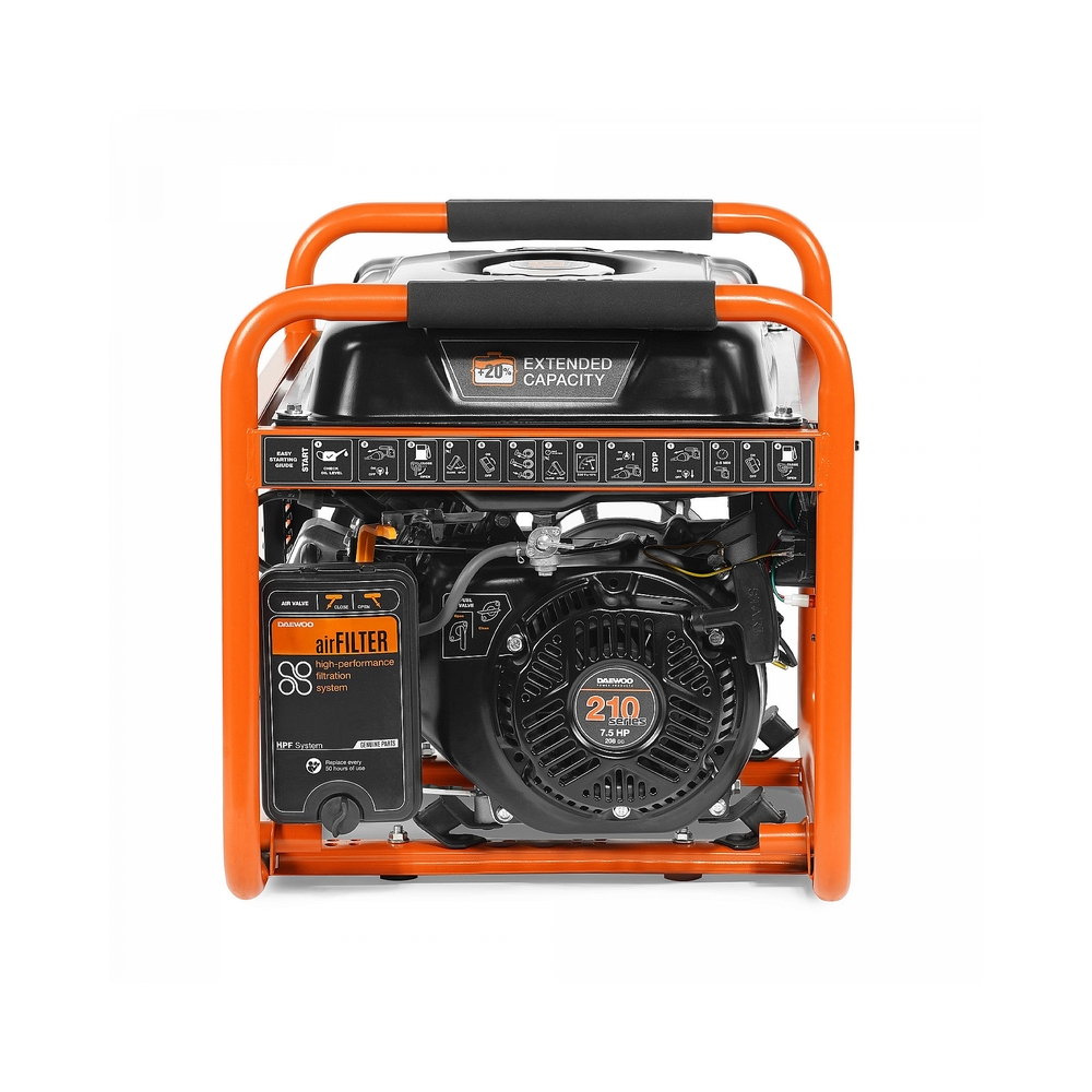 Генератор DAEWOO GDA 3500 2.8/3.2кВт 230В 208см3 7.0лс 15л 2х230В 38кг — KSKSHOP.RU