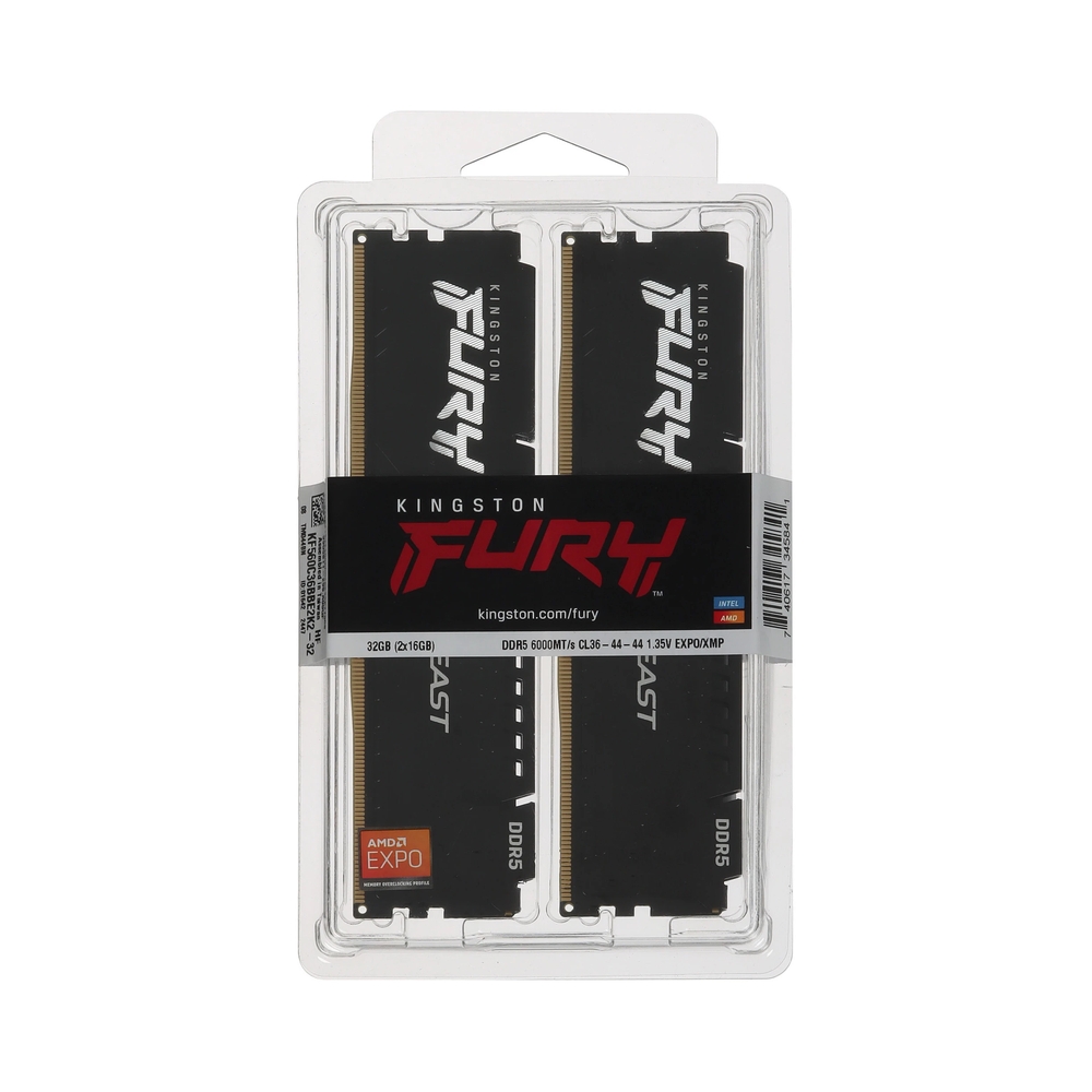 Оперативная память Kingston FURY Beast Black [KF560C36BBE2K2-32] 32GB KIT D5 — KSKSHOP.RU