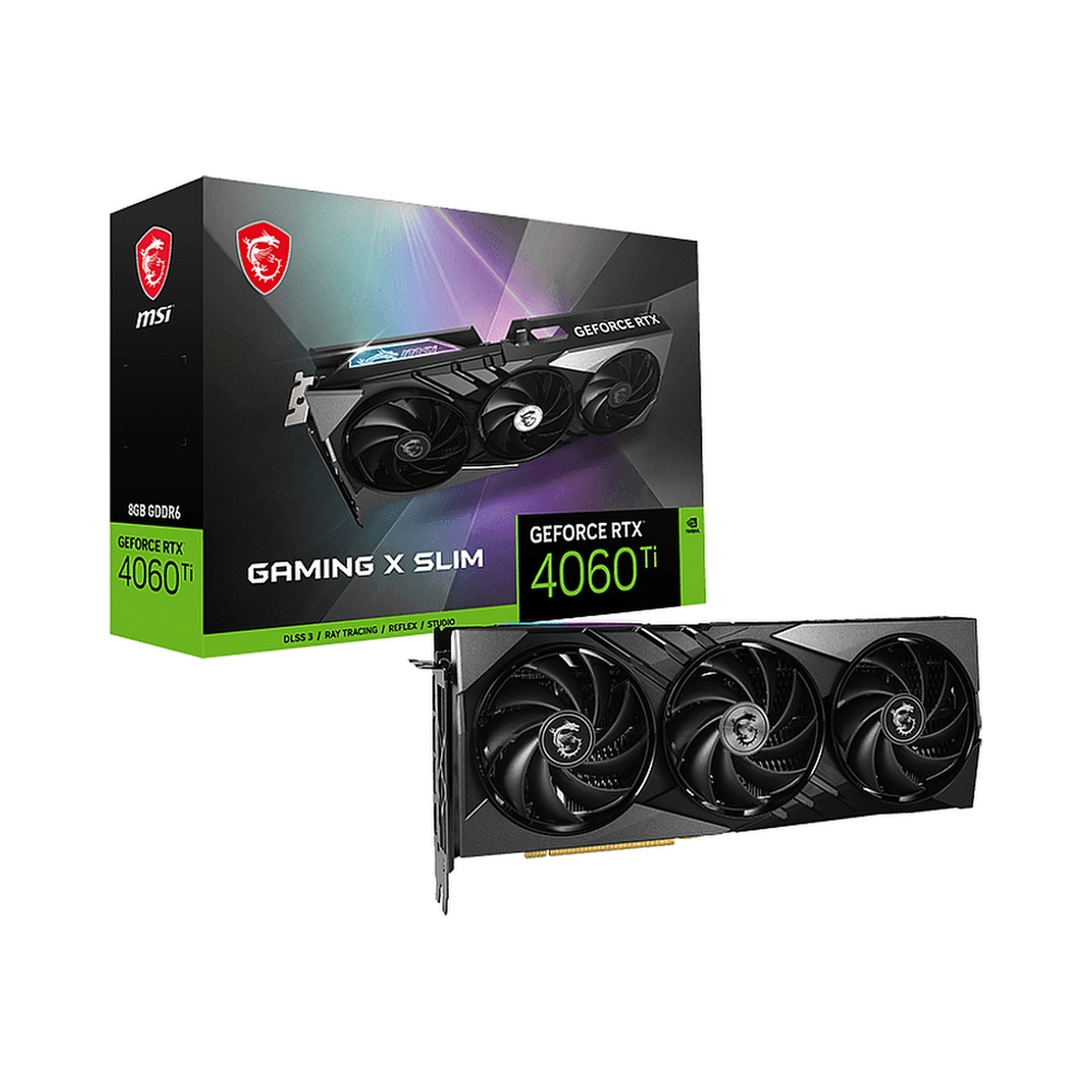 Видеокарта MSI GeForce RTX 4060 Ti GAMING X SLIM [GeForce RTX 4060 Ti GAMING X SLIM 8G] — KSKSHOP.RU
