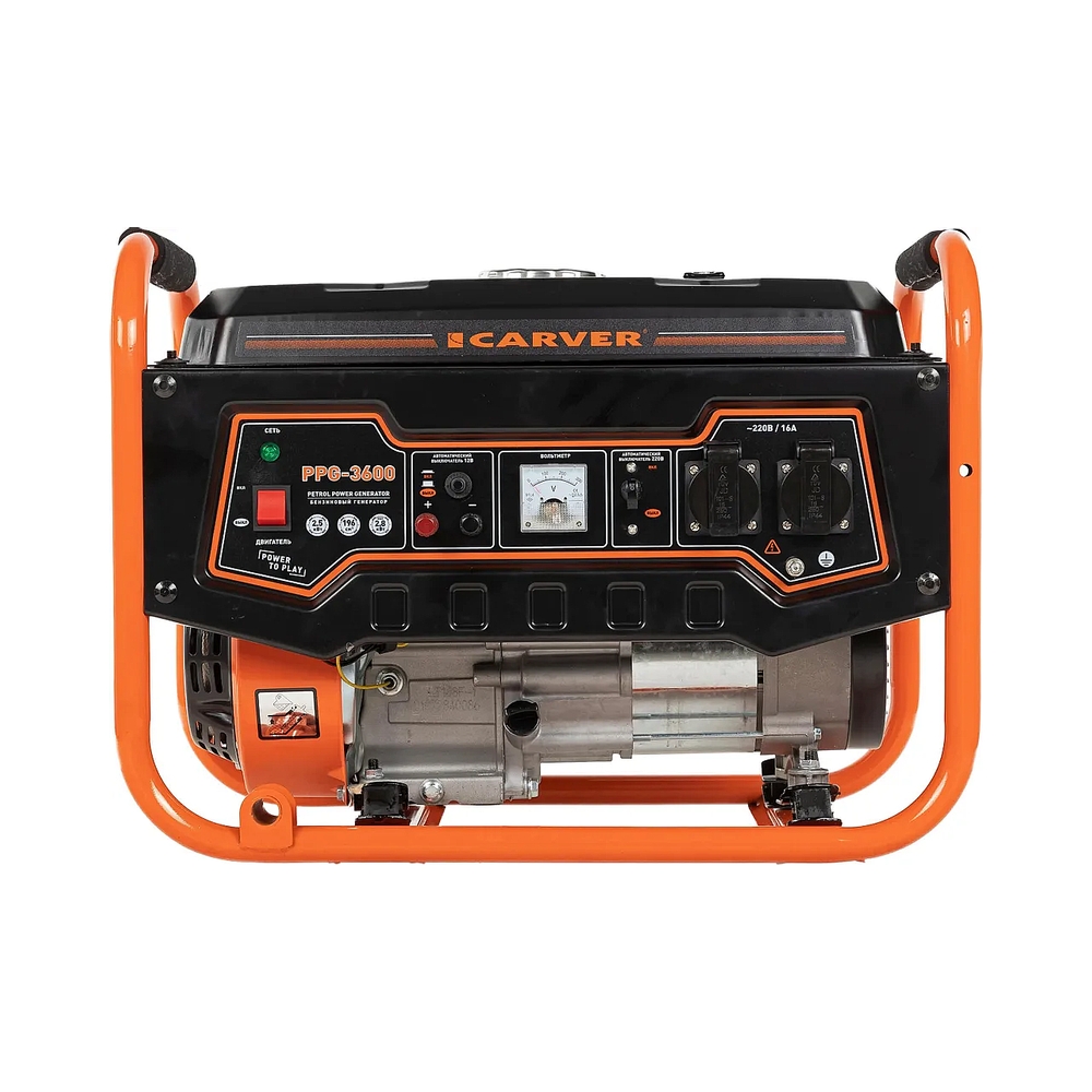 Электрогенератор бензиновый Carver PPG-3600, 2.8 кВт, 67 дБ, 40 кг — KSKSHOP.RU