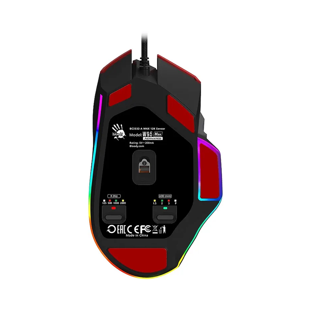 Мышь A4Tech Bloody W95 Max Sports, красный/черный — KSKSHOP.RU