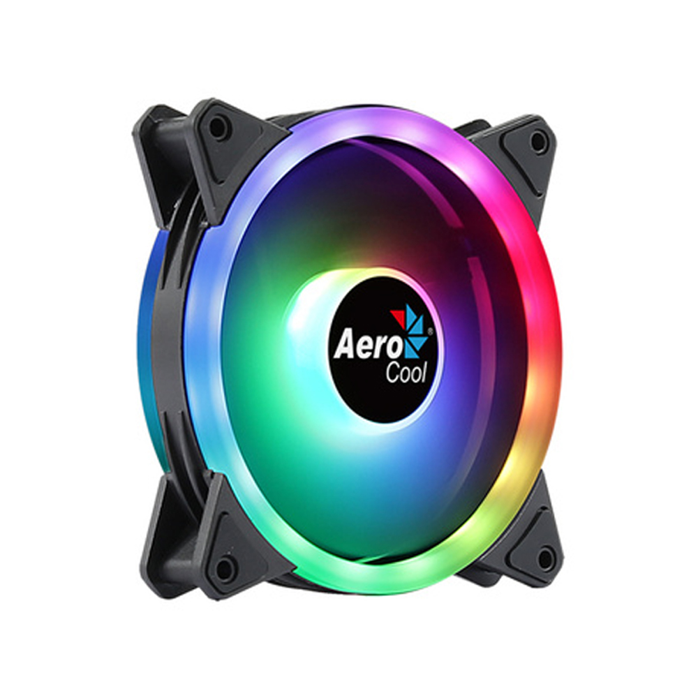 Вентилятор Aerocool Duo 12 ARGB (120мм, 19.7dB, 1000rpm, 6-pin, подсветка) RTL — KSKSHOP.RU