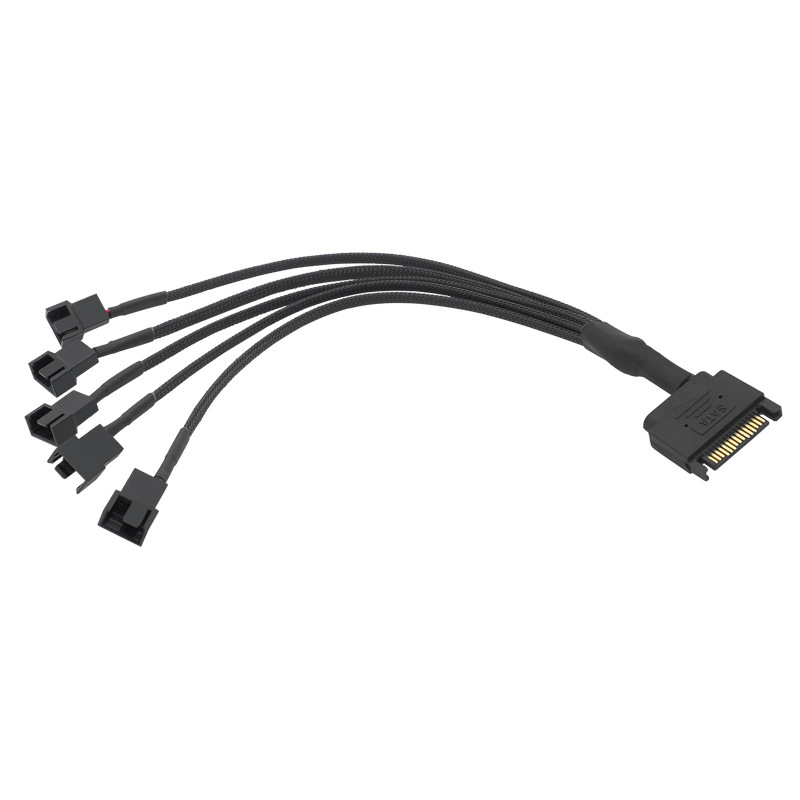 картинка Кабель - переходник SATA to 5x3pin (для вентиляторов) длина 27 см от магазина Одежда+