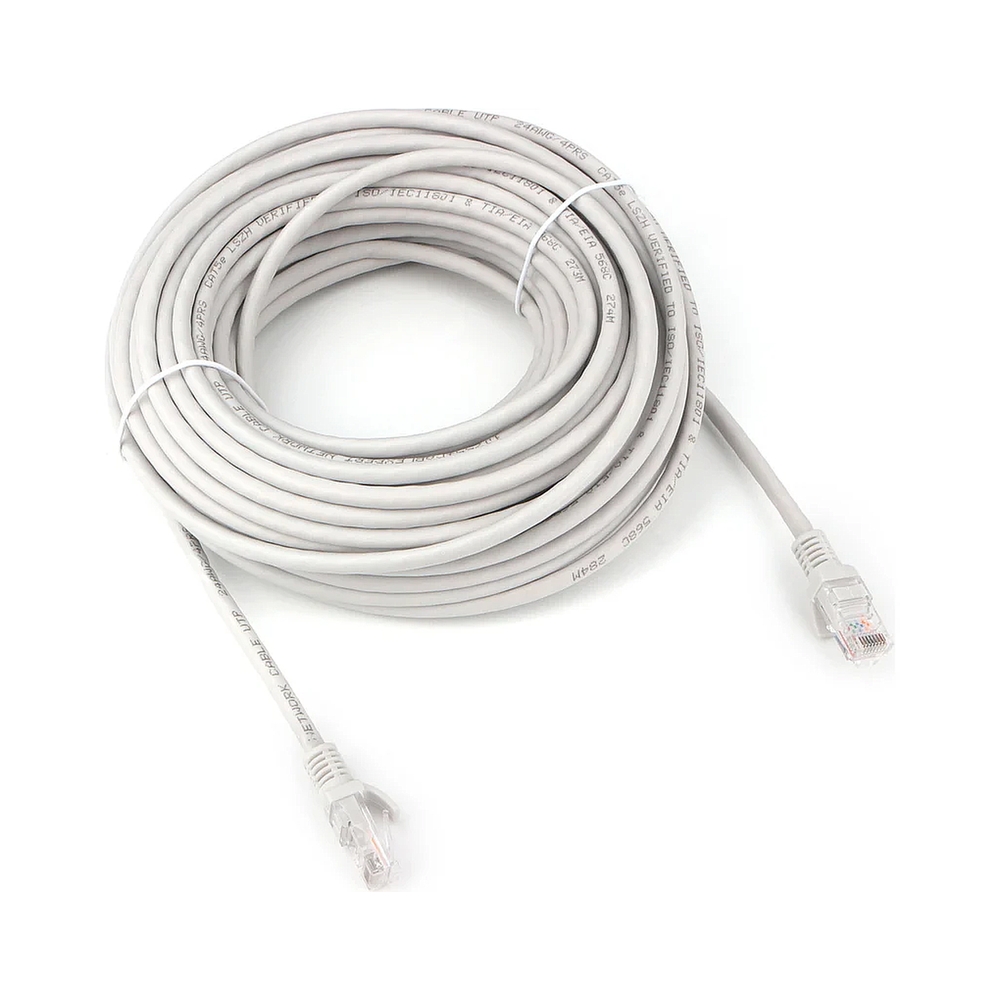 Патч-корд LSZH UTP Cablexpert PP31-15M кат.5e, 15м, литой, многожильный (серый) — KSKSHOP.RU