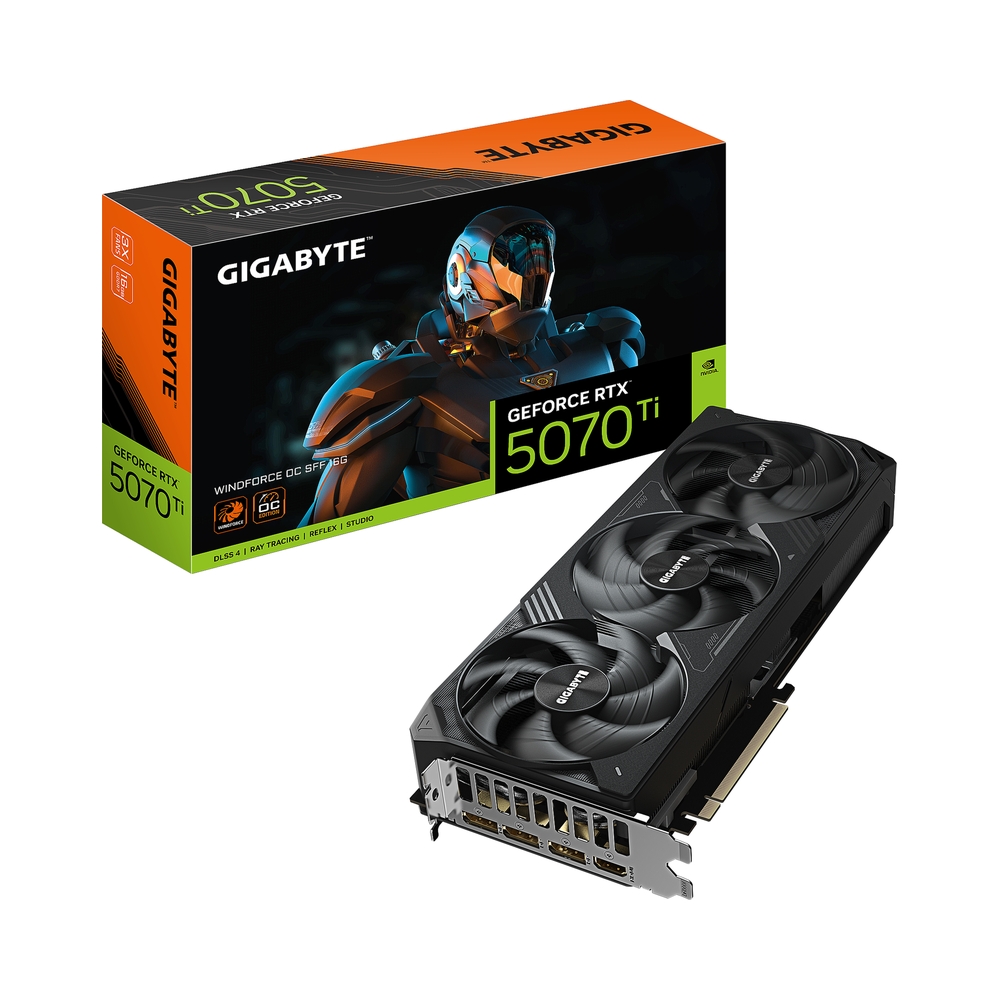 Видеокарта GIGABYTE GeForce RTX 5070 Ti WINDFORCE OC SFF [GV-N507TWF3OC-16GD] — KSKSHOP.RU