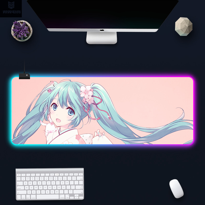 Коврик RGB Hatsune Miku №5 (300x800x4) — KSKSHOP.RU