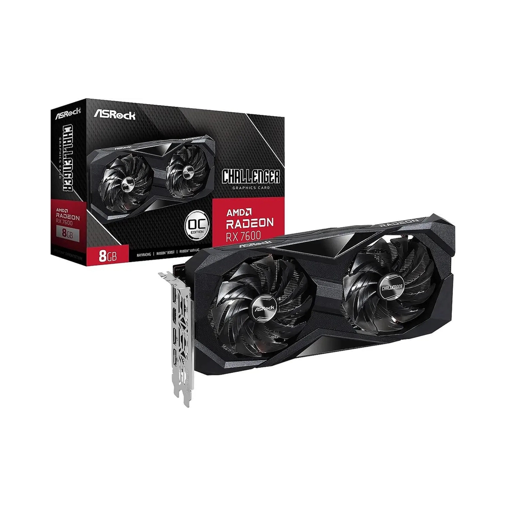 Видеокарта ASRock AMD Radeon RX 7600 Challenger OC [RX7600 CL 8GO] — KSKSHOP.RU