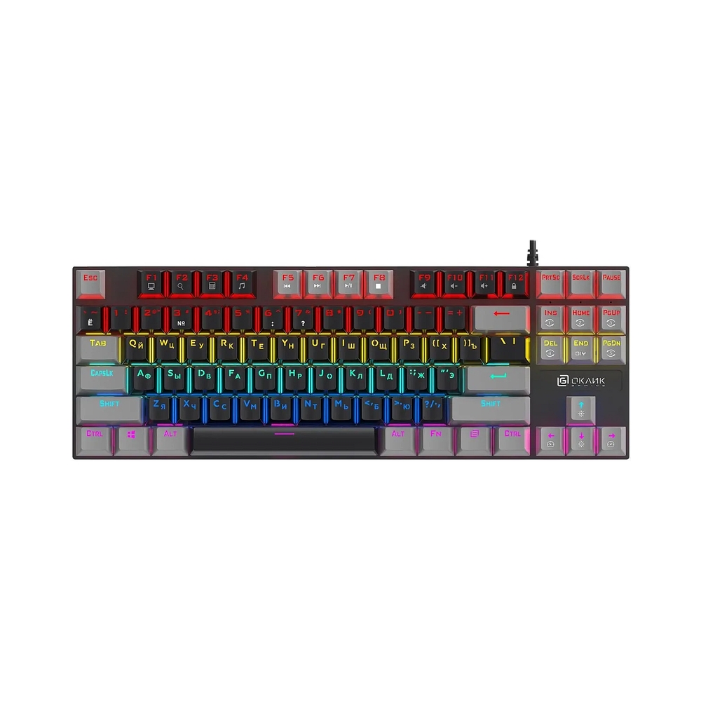 Клавиатура механическая Оклик K600X, черный/серый — KSKSHOP.RU