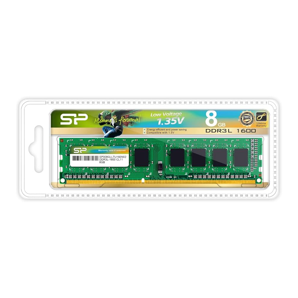 [Б/У] Оперативная память Silicon Power 8GB DDR3 [SP008GLLTU160N02] — KSKSHOP.RU