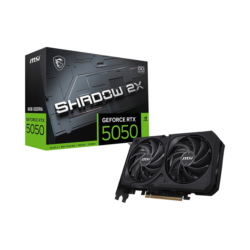 картинка Видеокарта MSI GeForce RTX 5050 SHADOW 2X OC [RTX 5050 8G SHADOW 2X OC] от магазина Одежда+