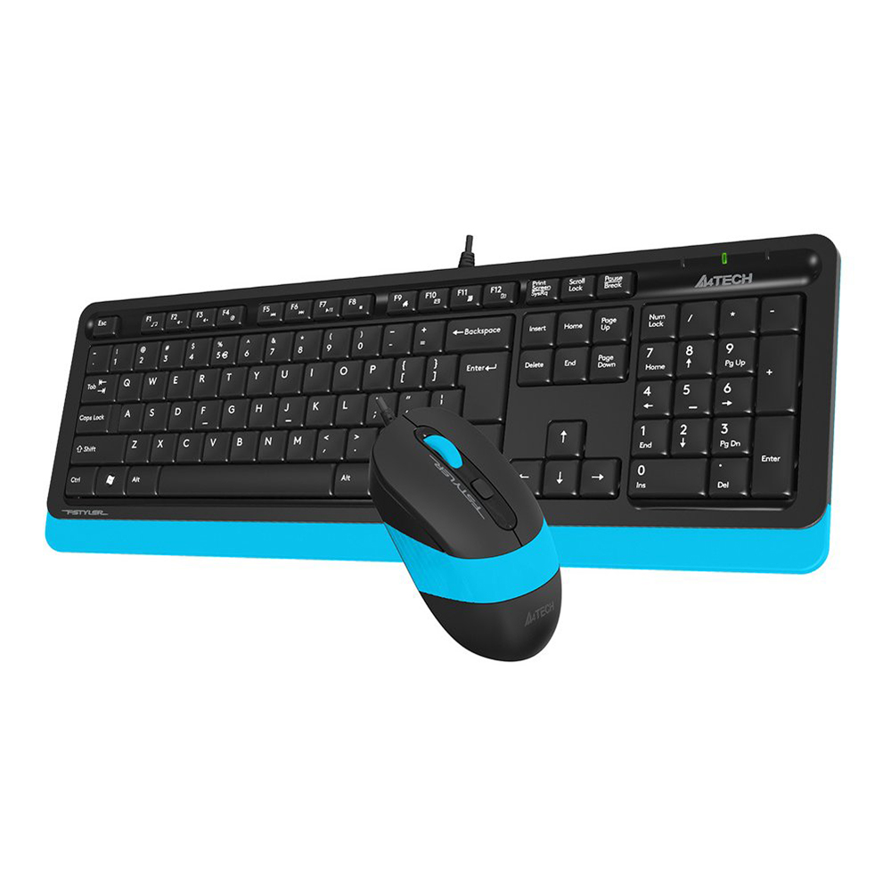 Клавиатура + мышь A4Tech Fstyler F1010 черный/синий — KSKSHOP.RU