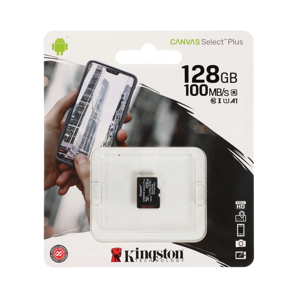 Карта памяти Kingston Canvas Select Plus microSDXC [SDCS2/128GBSP] 128GB — KSKSHOP.RU