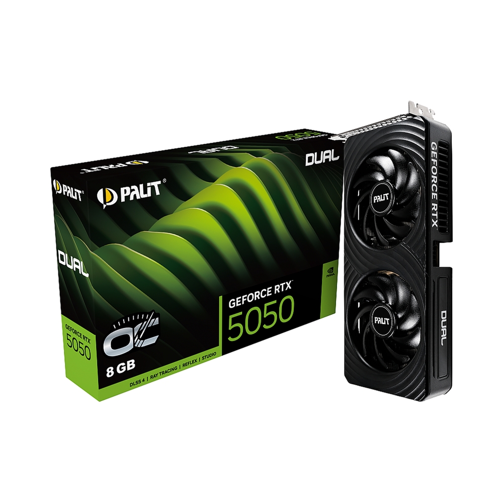 Видеокарта Palit GeForce RTX 5050 Dual OC [NE65050S19P1-GB2070D] — KSKSHOP.RU