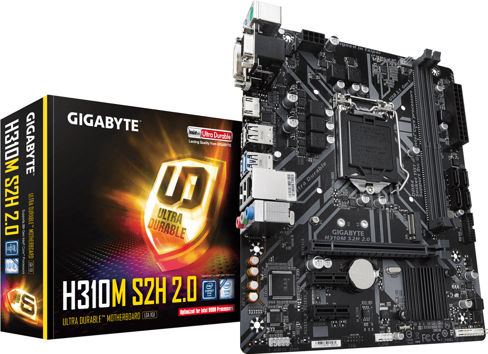 [Б\у] Материнская плата Gigabyte H310M S2H 2.0 | LGA1151v2 — KSKSHOP.RU
