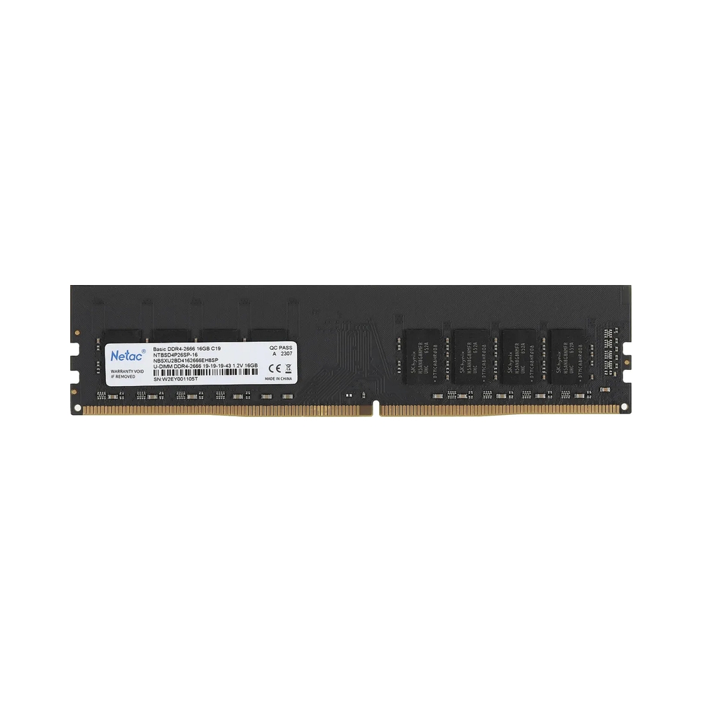 Оперативная память Netac Basic [NTBSD4P26SP-16 C19] 16GB D4 — KSKSHOP.RU