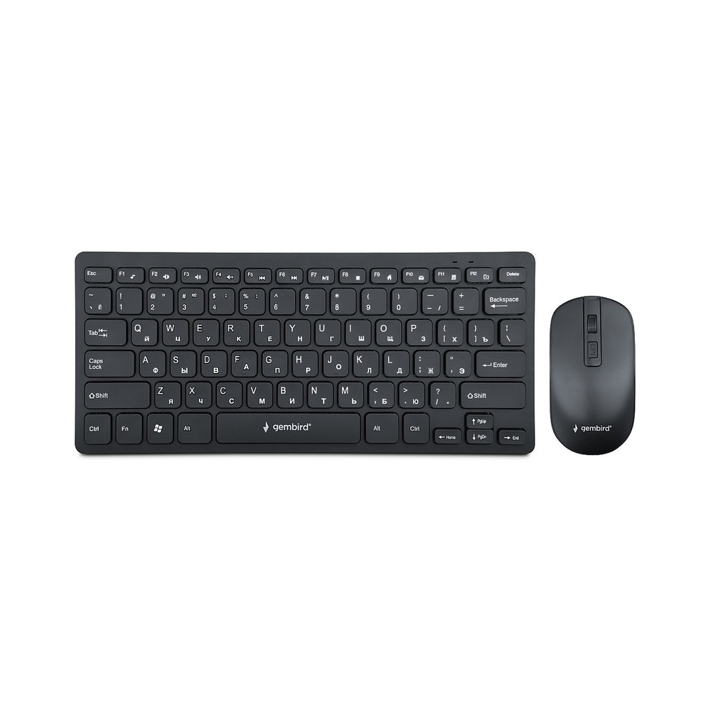 Клавиатура+мышь беспроводные Gembird KBS-9100, черный — KSKSHOP.RU