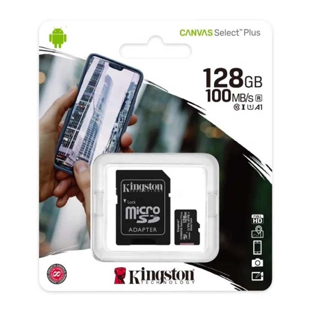 Флеш карта microSDHC 128GB microSDXC Kingston Class10 UHS-I 100MB/s с адапт. — KSKSHOP.RU
