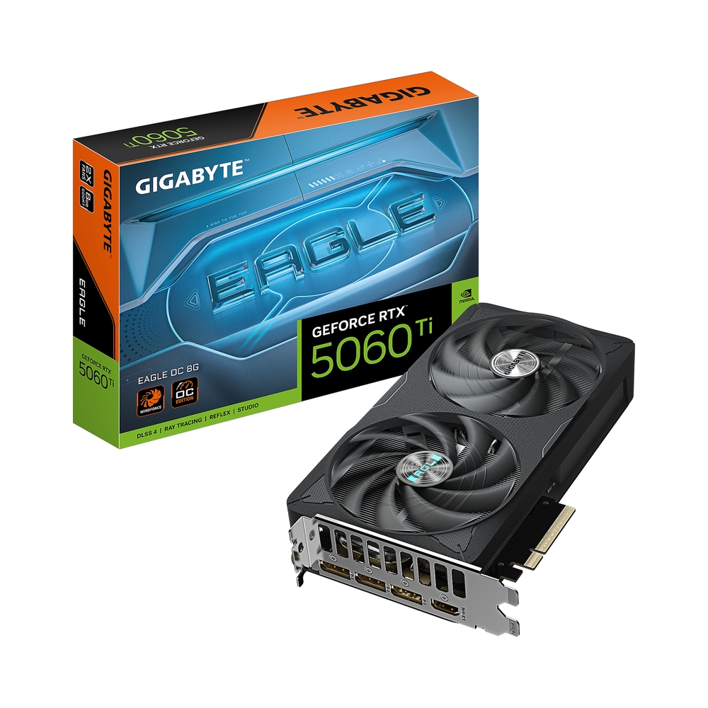Видеокарта GIGABYTE GeForce RTX 5060 Ti EAGLE OC [GV-N506TEAGLE OC-8GD] — KSKSHOP.RU