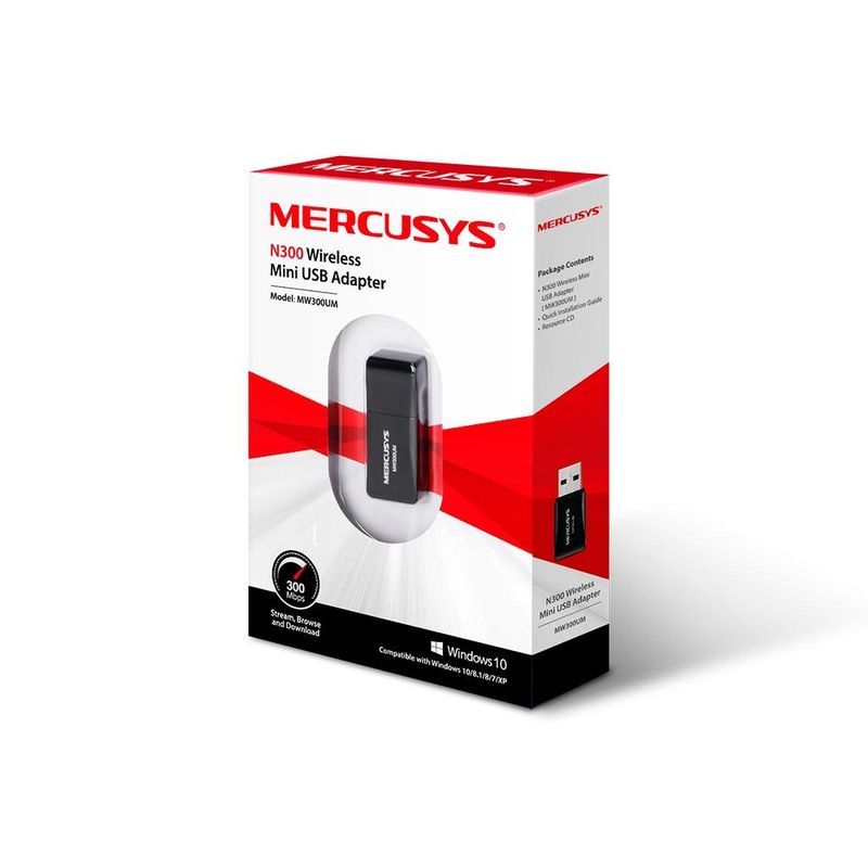 картинка Сетевой адаптер USB2.0 адаптер Mercusys MW300UM, 300Мбит/с от магазина Одежда+