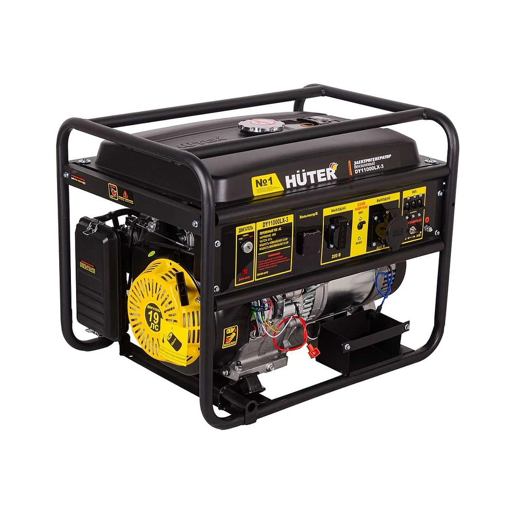 Электрогенератор бензиновый Huter DY11000LX-3, 9 кВт, 91 дБ, 85 кг — KSKSHOP.RU