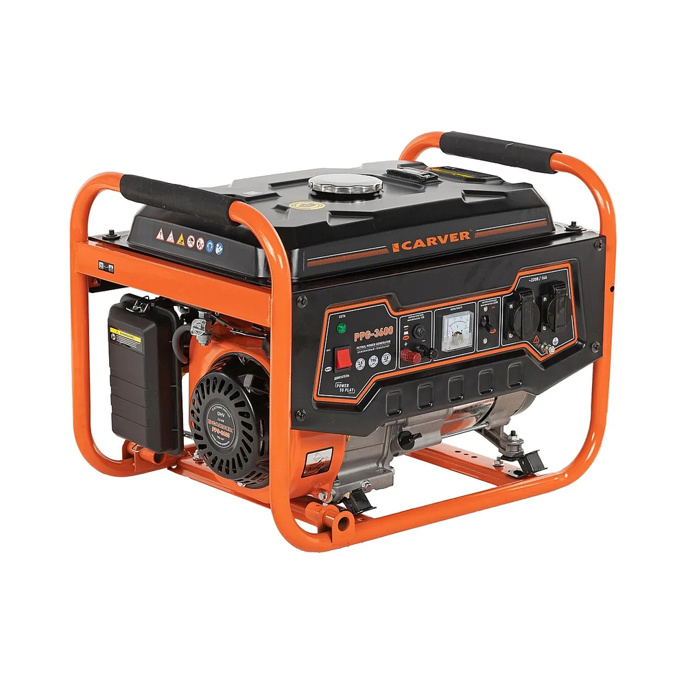 Электрогенератор бензиновый Carver PPG-3600, 2.8 кВт, 67 дБ, 40 кг — KSKSHOP.RU