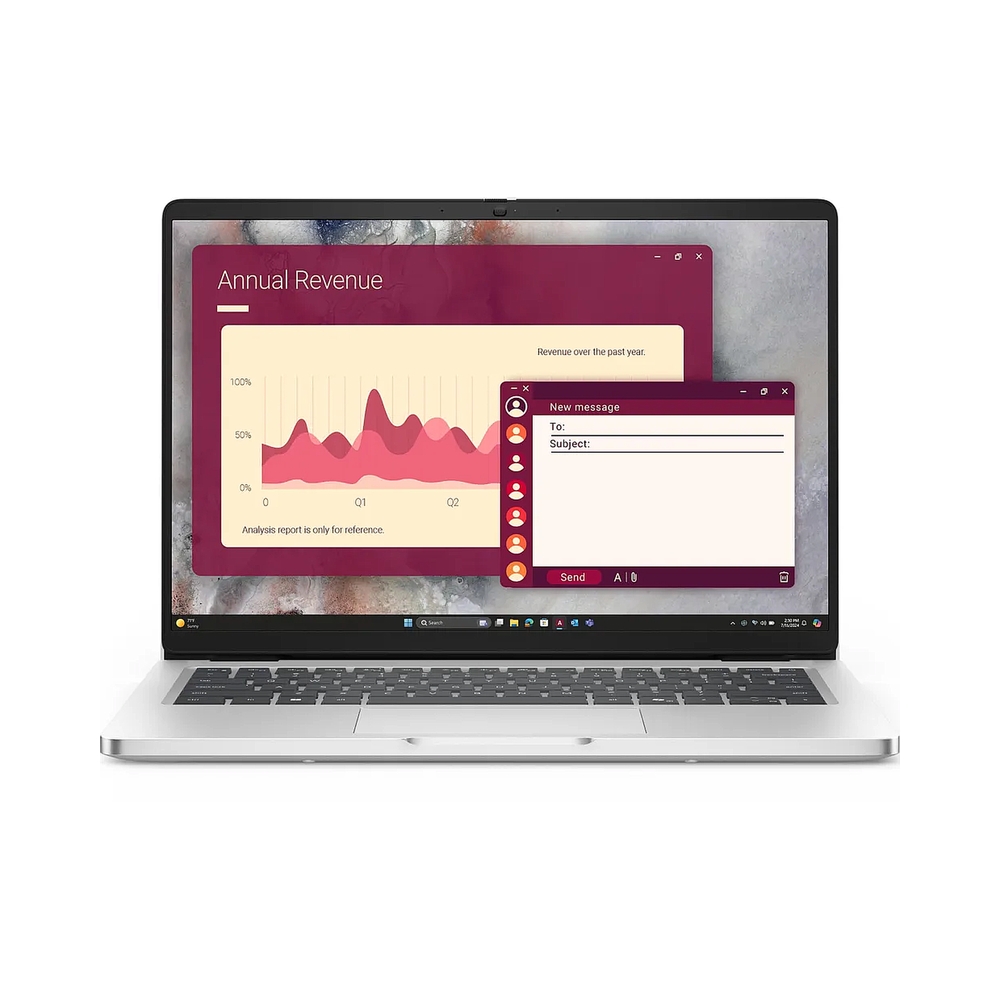 Ноутбук Dell Pro 14 Plus/14.0"/IPS/Intel Core Ultra 7 265U/32GB/1TB SSD/Intel graphics/Linux/серебристый/1.4kg — KSKSHOP.RU